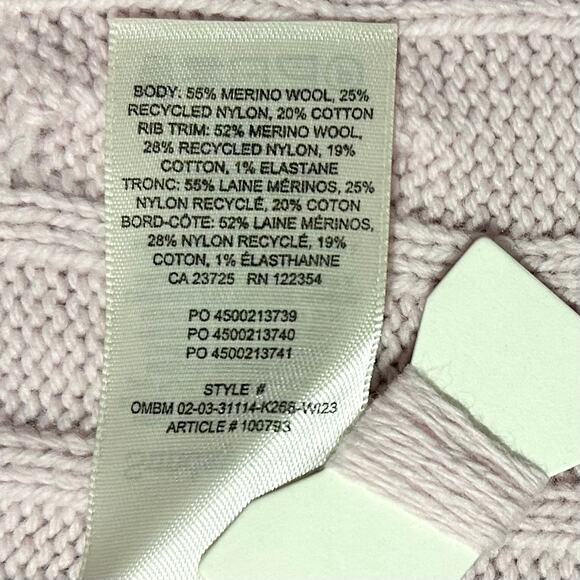 Aritzia Sunday Best Pink Cable Knit V-Neck Collar Lottie Sweater NWOT - Picture 7 of 10